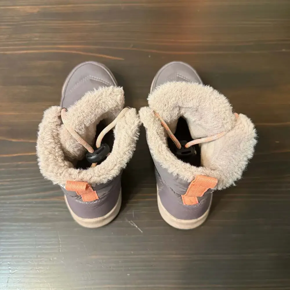 Sorel Whitney II‎ Plus Lace Waterproof Snow Boot Grey Pink Size 1